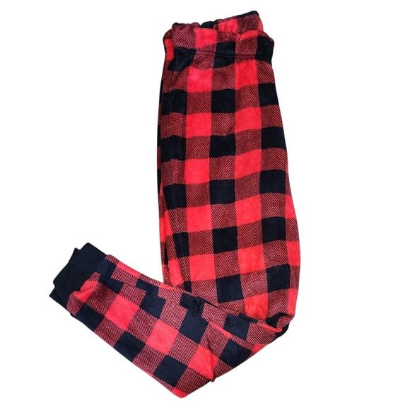 Holiday Time  Pajama Pants Buffalo Plaid Red Black Sleepwear Women's Small - Picture 3 of 9